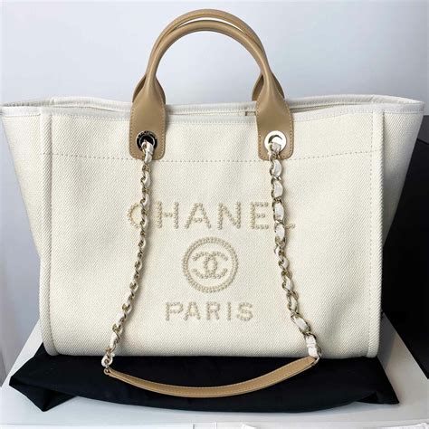 chanel tan tote|authentic chanel tote bag.